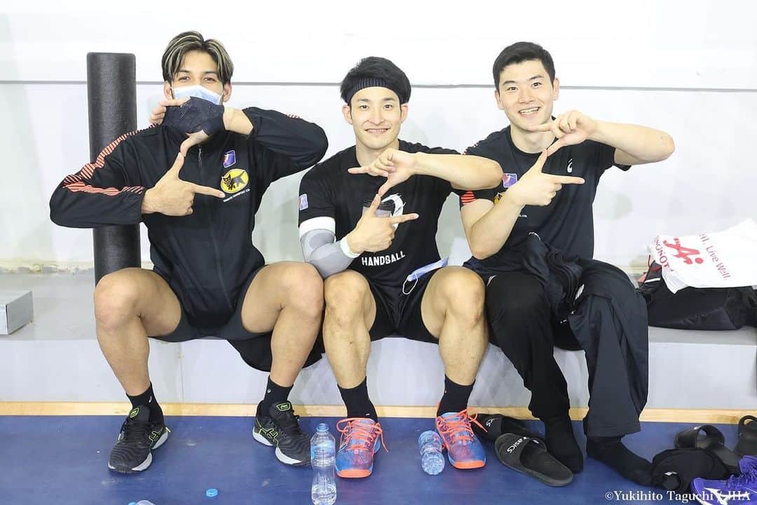 坂井幹のインスタグラム：「. . off shot👀 . . #handball #japan #ハンドボール #egypt #egypt2021」