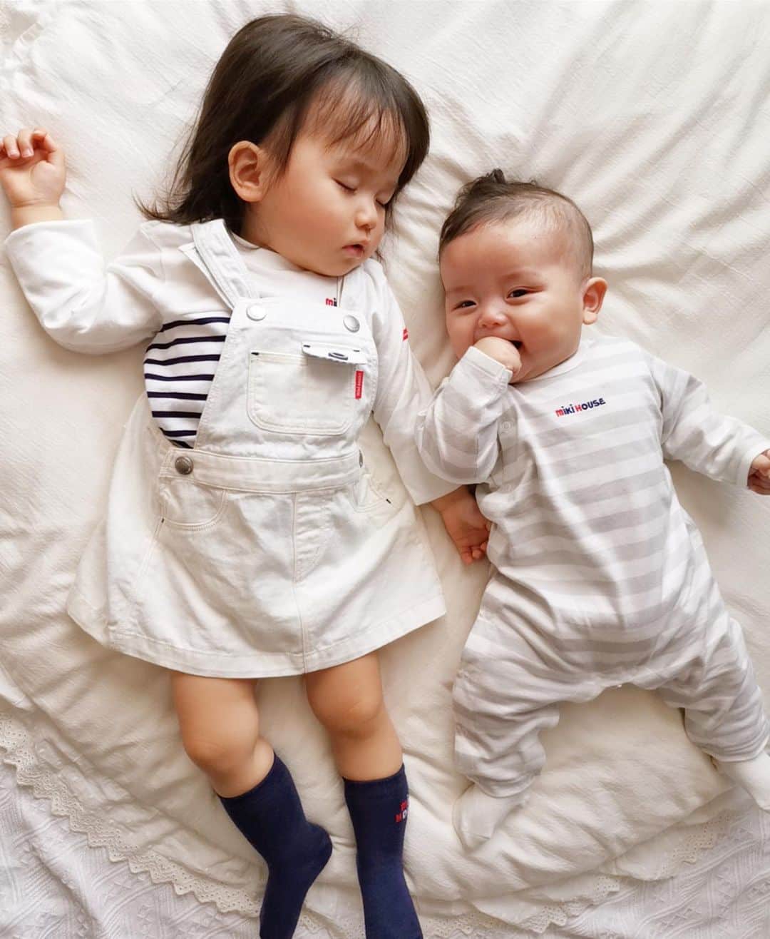 100%正規品 双子ちゃん おそろい セット 90 mikihouse ミキハウス