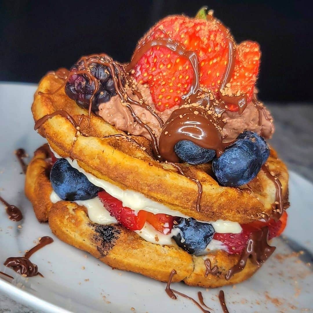 Flavorgod Seasoningsさんのインスタグラム写真 - (Flavorgod SeasoningsInstagram)「@cynfully_lowcarb breakfast is served!😋🍓🫐🧇🌰🍩⁠ -⁠ Topped with Flavorgod Chocolate Donut⁠ -⁠ Add delicious flavors to your meals!⬇️⁠ Click link in the bio -> @flavorgod  www.flavorgod.com⁠ -⁠ I had to try these babies out ASAP (chocolate) and just as expected... they were so freakin good! They weren't chalky or dry. They toasted amazingly in the air fryer (390d for 4min.). I topped them with my cream cheese frosting (previous post), berries, @aldiusa chocolate whipped cream, @choczero hazelnut spread and @flavorgod chocolate donut topping 😍⁠ -⁠ Flavor God Seasonings are:⁠ 🍩ZERO CALORIES PER SERVING🍩⁠ 🍩MADE FRESH⁠ 🍩MADE LOCALLY IN US⁠ 🍩FREE GIFTS AT CHECKOUT⁠ 🍩GLUTEN FREE⁠ 🍩#PALEO & #KETO FRIENDLY⁠ -⁠ #food #foodie #flavorgod #seasonings #glutenfree #mealprep #seasonings #breakfast #lunch #dinner #yummy #delicious #foodporn」1月28日 22時01分 - flavorgod