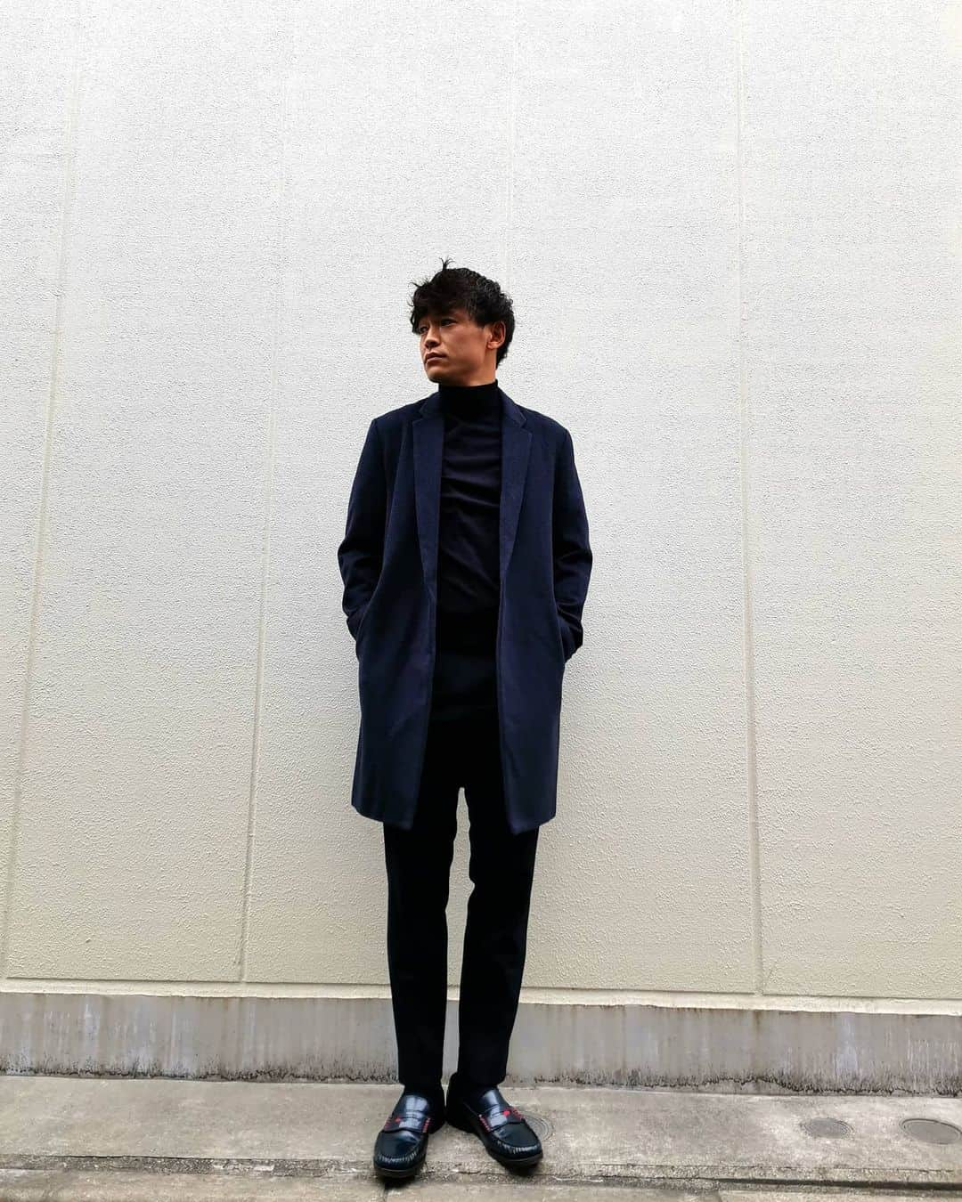 能登正人のインスタグラム：「All Navy... #weejuns #cos #nhollywood #hmenz」