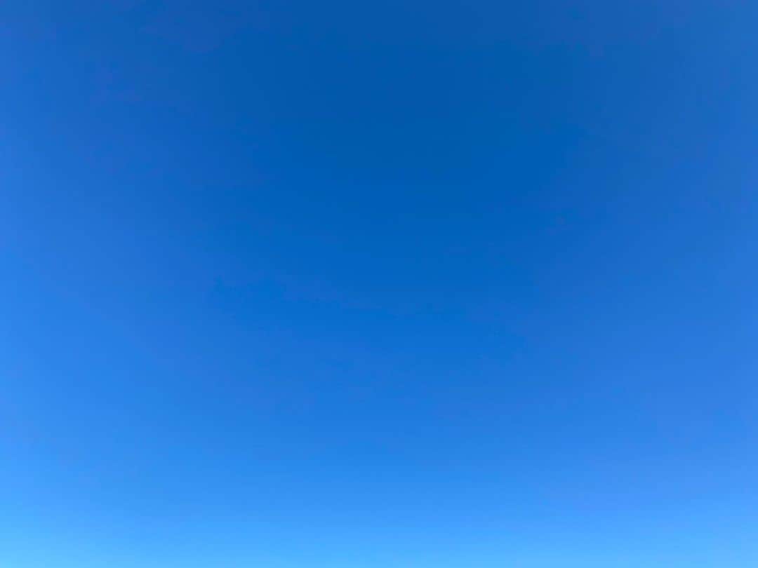 倉田雅世のインスタグラム：「寒いけど、気持ちいい。 ふぁいてん。 #青空が好き」