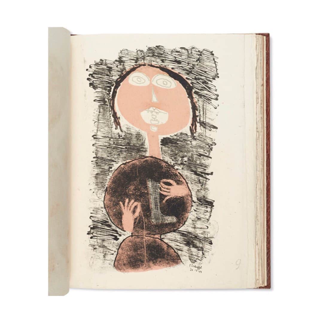 クリスティーズのインスタグラム：「Paul Destribats (1926-2017) is one of the greatest book collectors of his generation, and his collection of more than 6,000 volumes, manuscripts and printed documents covering the 20th-century avant-garde is one of the finest ever.⠀ .⠀ The third auction of Paul Destribats' Bibliothèque des avant-gardes offers works by some of the greatest post-war writers, poets and artists, including Picasso, Braque, Masson and Arp.⠀ .⠀ The collection also contains a first edition of Jean Dubuffet's illustrations for the book 'Matière et mémoire ou les lithographes à l'école', for which he produced 34 original lithographs.⠀ .⠀ Jean Dubuffet and Francis Ponge, 'Matière et mémoire ou les lithographes à l'école. Paris', Fernand Mourlot, 1945. Estimate: €20,000-€30,000.⠀ .⠀ Paul Destribats: une bibliothèque des Avant-gardes, partie III — 2nd, 3rd and 4th Feb, Online.⠀ .⠀ #JeanDubuffet #FrancisPonge #firstedition #bookillustration #lithograph @christiesparis」