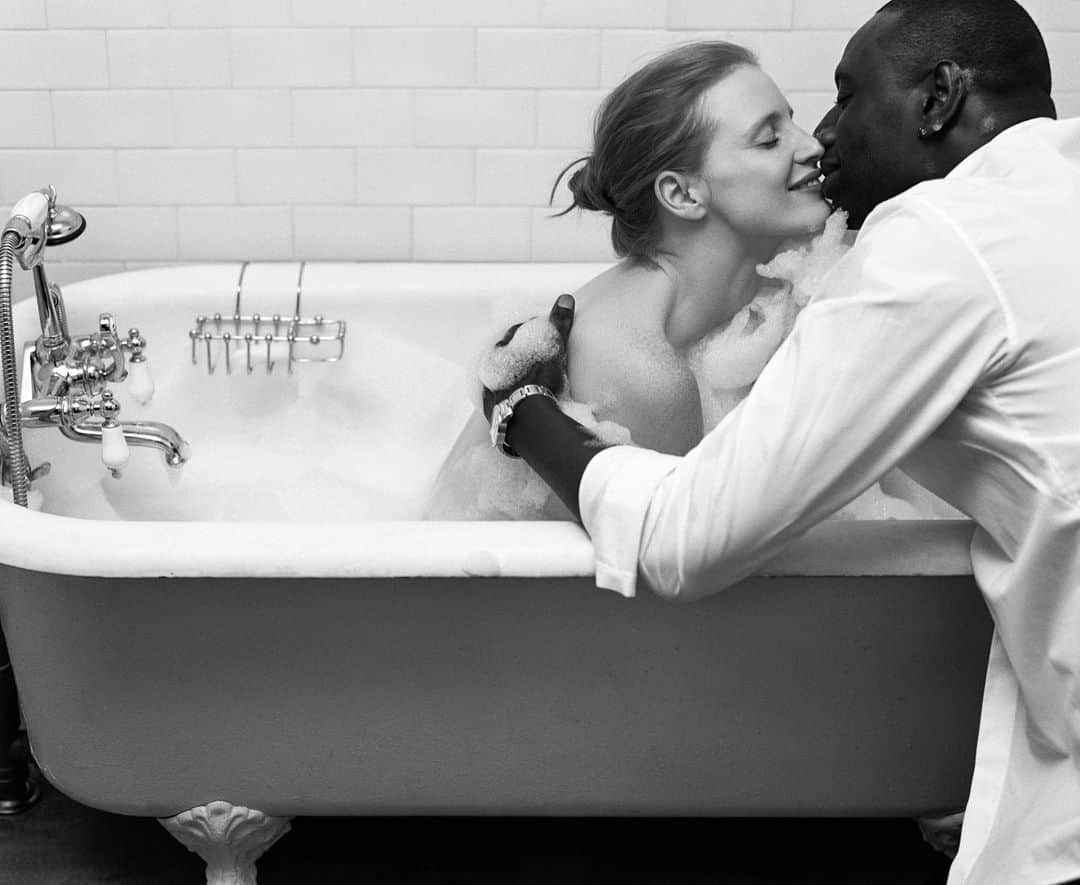 ブルース・ウェーバーのインスタグラム：「@jessicachastain and @omarsyofficial, New York City 2012 for @voguegermany. ——— styled by @christianearpvogue • hair by @zaiyalatt • makeup by @gucciwestman.」