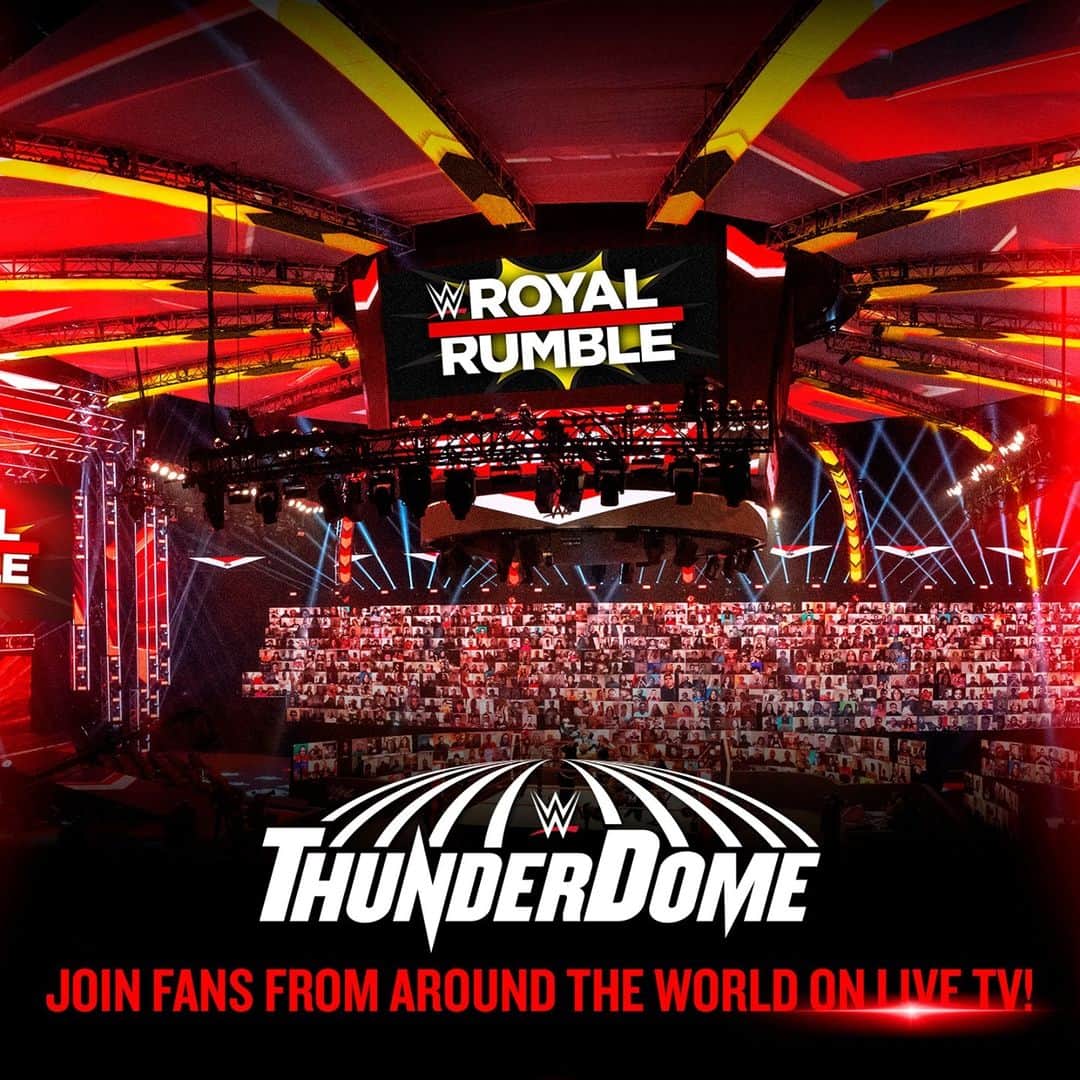 WWEさんのインスタグラム写真 - (WWEInstagram)「Join fans from around the world live on TV! Register now for your virtual seat in the #WWEThunderDome at #RoyalRumble on @wwenetwork! Link in bio to register.」1月29日 1時42分 - wwe