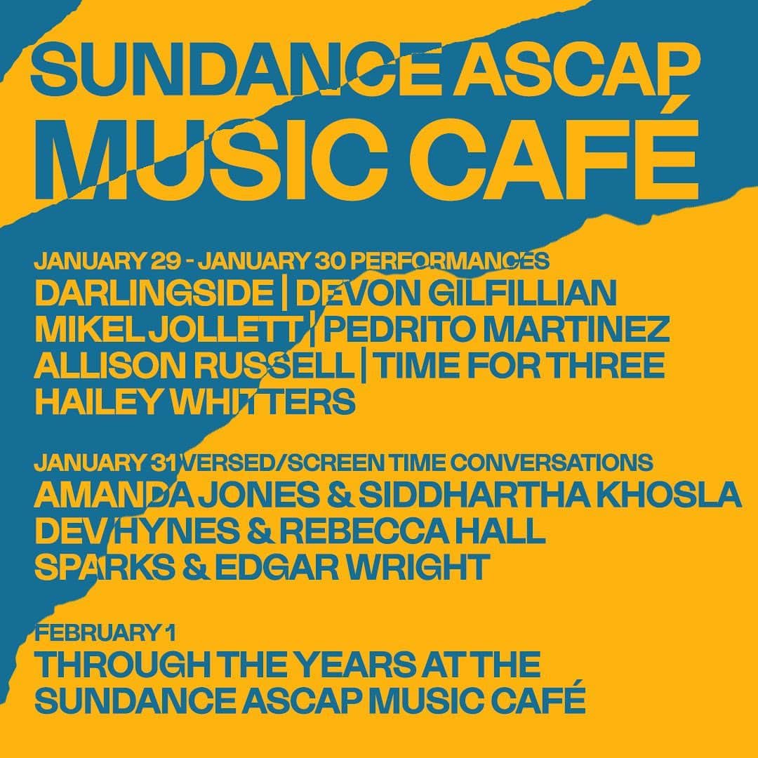 ASCAPさんのインスタグラム写真 - (ASCAPInstagram)「For 23 years, #Sundance & #ASCAP have joined together to celebrate film’s marriage of sight & sound at the @sundanceorg #ASCAPMusicCafe.   We are thrilled to virtually be on Main Street at this years event, tomorrow Jan 29 - Feb 1. 🔗 in bio to register for free & watch all these incredible performances & #VERSEDpocast // Screen Time conversations.」1月29日 7時08分 - ascap
