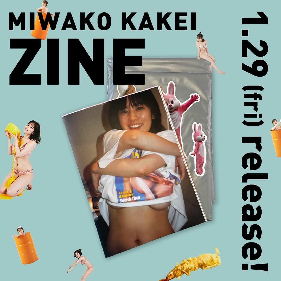 筧美和子さんのインスタグラム写真 - (筧美和子Instagram)「"MIWAKO KAKEI ZINE project「KAKKEI」" 本日1/29(fri)発売。  初となるZINEを作りました。 入り口はグラビアをベースに、私が主体となりボーダーレスで自由な創作ができたらなぁと。素敵なクリエイターの方々に集まっていただき今の頭の中、私を纏うなにか、真面目に不真面目に形にしていき最高にへんてこりんな一冊が完成しました☺ 興味のある方は是非見てみてください。  ■プロフィールURLより購入できます■  【ファッションスタイリストの服部昌孝さんをはじめとした仲間達と共にグラビア・ファッション・カルチャーなど、ボーダーレスにやりたいことを追求した一冊。約3年ぶりのグラビア挑戦のほか、私のコラムやイラスト、また俳優のリリー・フランキーさんとの対談なども掲載しております。】  KAKKEI #01  Produced by Miwako Kakei @miwakokakei   Photographer : Kento Mori @kentomori.insta  Styling : Masataka Hattori @masataka_hattori  Hair : HORI(bNm) @hori_0227  Make : Nobuko Maekawa(Perle) @nobukomakeup  Edit : Keisuke Honda @keisuke_honda_  Design & Art Direction : Yukio Sugaya @yukio_sugaya_works  Print : Fujiwara Printing co.,ltd. @fujiwara_printing  Production : Hattori Pro. @hattori_pro_   Special thanks :  Lily Franky  Yasuhiko Shimizu @yasuhikoshimizu_director  Platinum Production Inc.  Cyberagent Inc.  Limited to 300 copies  #MIWAKOKAKEIZINE #KAKKEI」1月29日 19時00分 - miwakokakei