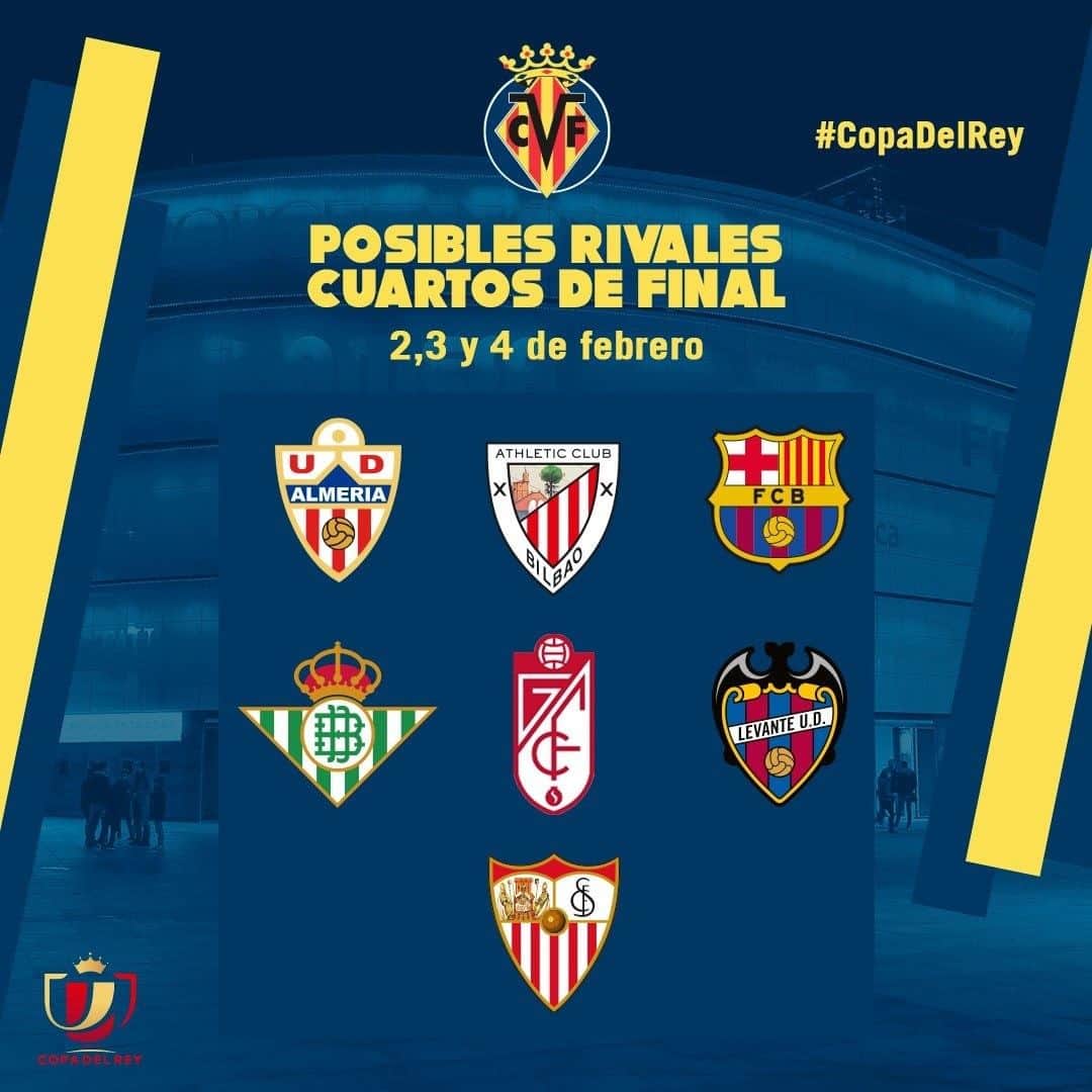 ビジャレアルCFのインスタグラム：「¡Buenos días, groguets ☀️! Hoy es el sorteo de cuartos de final de la #CopaDelRey (13.00h).  ¿Contra qué equipo jugaremos?  ¡Hagan sus apuestas 😬🤞!  Good morning Yellows ☀️! Today it’s the #CopaDelRey quarter-final draw (1pm CET).  Who will we play?   Place your bets 😬🤞!  #Villarreal #futbol #football #soccer」