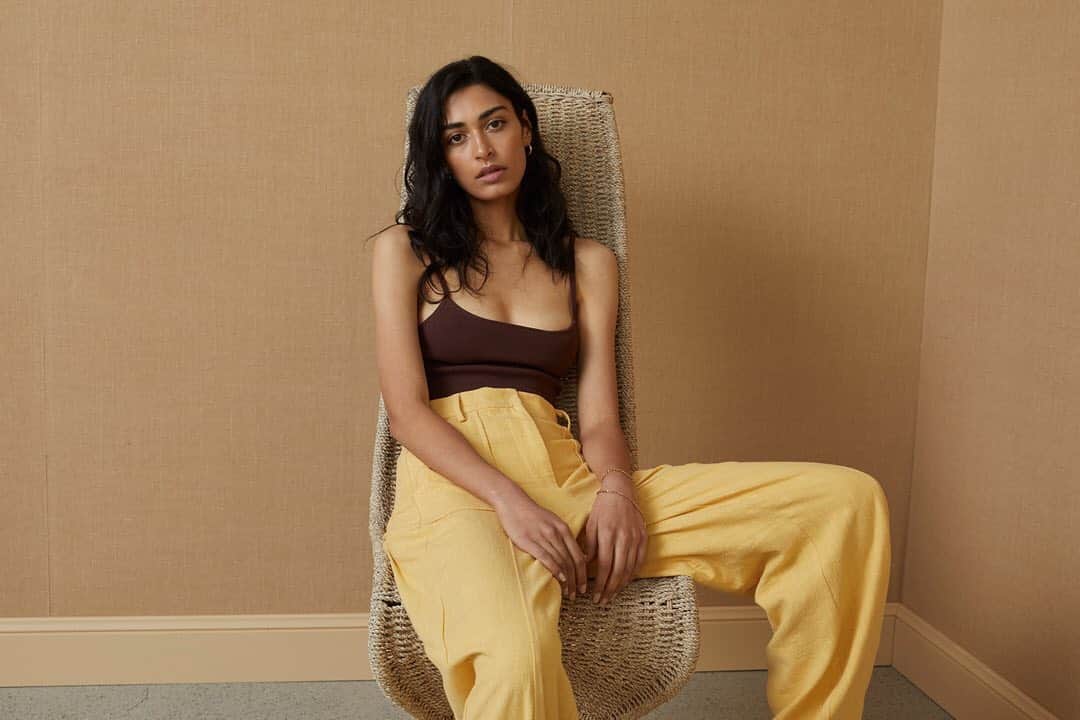 のインスタグラム：「A lounge-around type of night. Find our new helena knit top and olivier pant online + in stores #becandbridge」