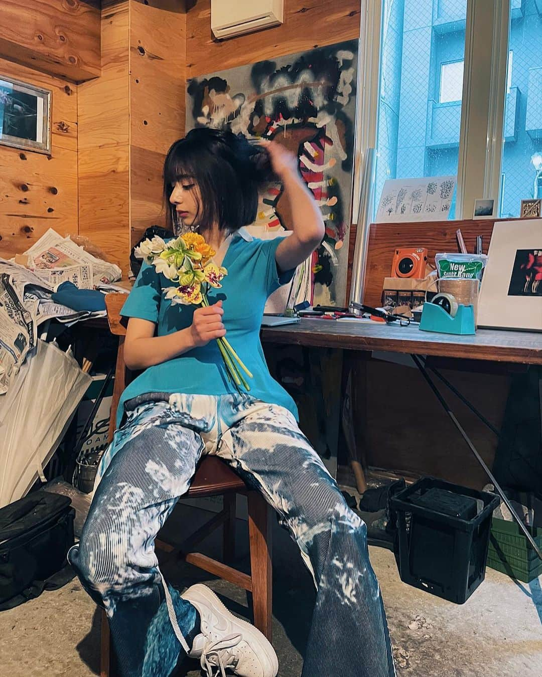 小山ティナさんのインスタグラム写真 - (小山ティナInstagram)「お洋服とお花の色味が🤍」1月29日 18時05分 - k_tina224