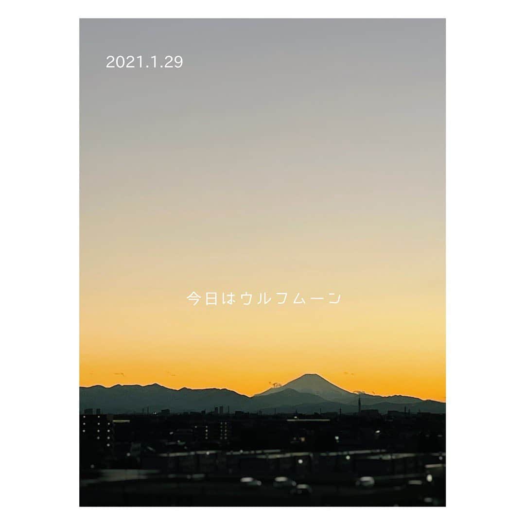 笹峯愛さんのインスタグラム写真 - (笹峯愛Instagram)「まだ、月は見えず。  代わりに、キレイな富士山が見えました。  #ウルフムーン #満月 #富士山 #夕焼け」1月29日 18時18分 - mineco.m