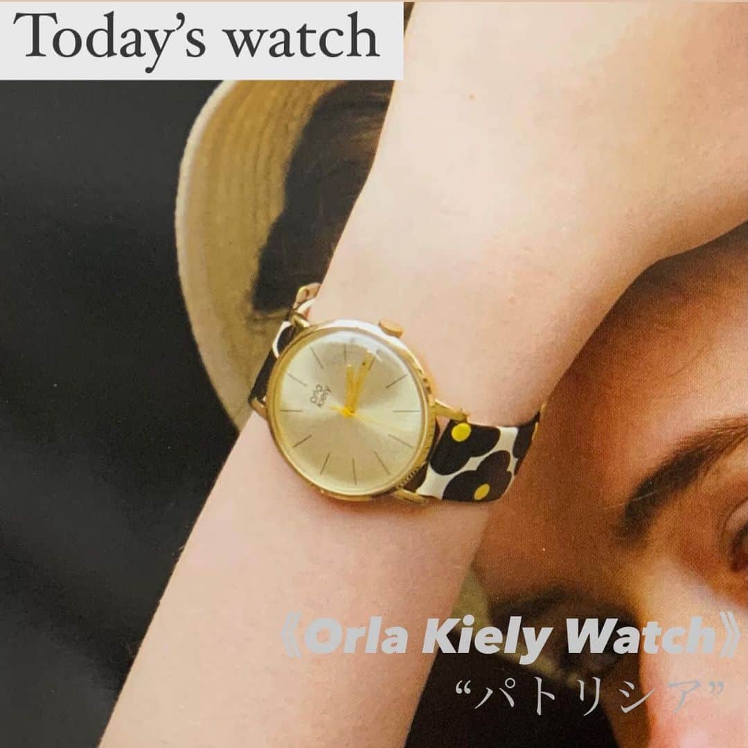 CLUÉLmagazineさんのインスタグラム写真 - (CLUÉLmagazineInstagram)「インスタグラム連載 『クルーエル的、今日の時計』 《Orla Kiely Watch》の“パトリシア”  レトロなフラワーモチーフや葉っぱのテキスタイルなど、まるでアンティークのようなデザインが人気の《オーラ・カイリー》。乙女心をくすぐるポップな色彩はスタイルのアクセントに。何気無いスタイルや毎日の装いに彩りを添えてくれる。 ブランドのアイコンでもある花柄がプリントされた”パトリシア”。レトロな配色がどこか愛らしい。ゴールドのフェイスは花柄のベルトとは対照的に高級感が漂いバランスのとれた仕上がりに。  @orlakielyjp  @cluel_watchclub   from vol.14 ・・・・・・・・・・・・・・・・・・・・・・・・・・﻿ #cluel #クルーエル #cluelmagazine #クルーエル女子 #fashion #ファッション好き #おしゃれ #グッドガール #クルーエルウォッチクラブ #cluelwatchclub #時計好き #オーラカイリー #orlakielywatch #赤リップ #ハットコーデ #デニムシャツ ﻿ こちらのアカウントもフォローしてね！﻿ @cluel_homme﻿ @navys_magazine」1月29日 9時56分 - cluelmagazine
