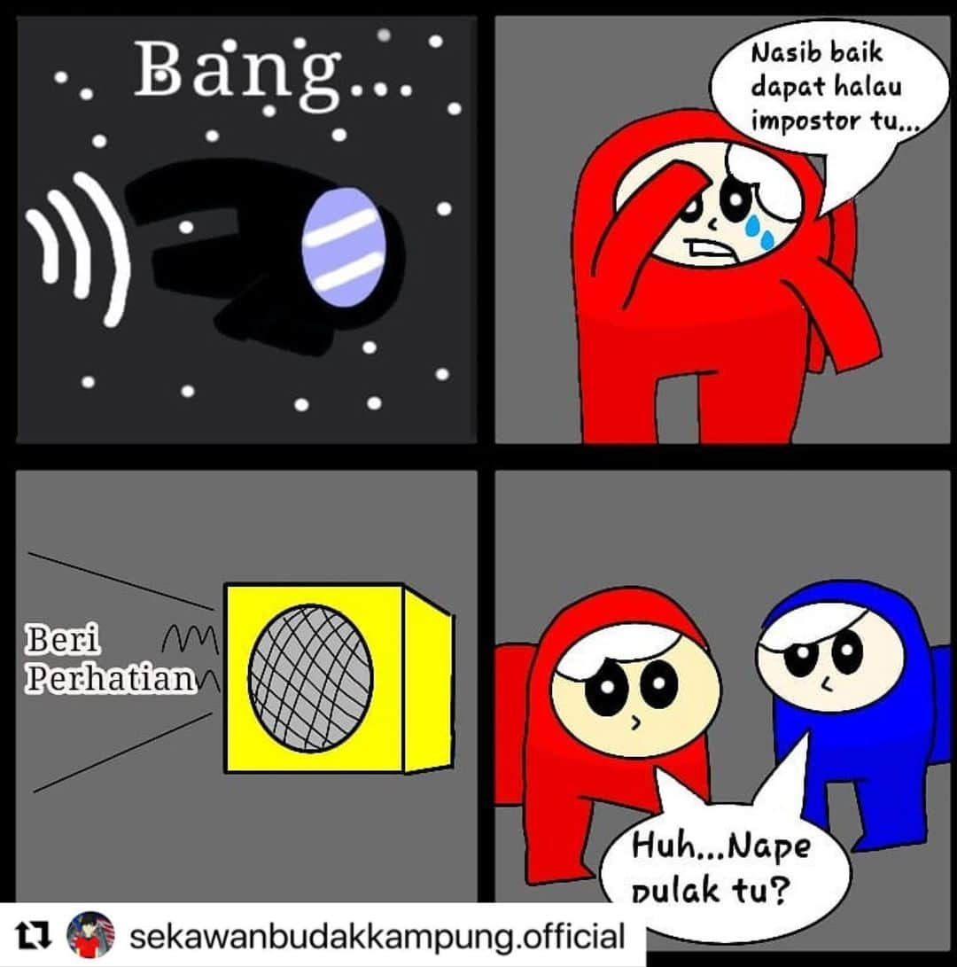 Koleksi Komik Malaysiaさんのインスタグラム写真 - (Koleksi Komik MalaysiaInstagram)「#Repost @sekawanbudakkampung.official with @make_repost ・・・ Komik Bersiri #1:Sekawan Budak Kampung X Among Us.Siapkan task untuk cari jalan keluar.(Part 3).Abaikan lukisan,lihat jalan cerita dia. #gengkomik #gengkomikdigital #gengkomikmalaysia #genganimasi #komikhebat #komiklawak #komikmalaysia #komikdigital #komikdakwah #komikbersiri #komikboboy #komikamongus #amongus #amongusfanart #amongusmalaysia #amonguscomic #amongusart #amongusmemes #ibispaintx #muslim #sayahensem #komiksekawanbudakkampung」1月29日 11時54分 - tokkmungg_exclusive