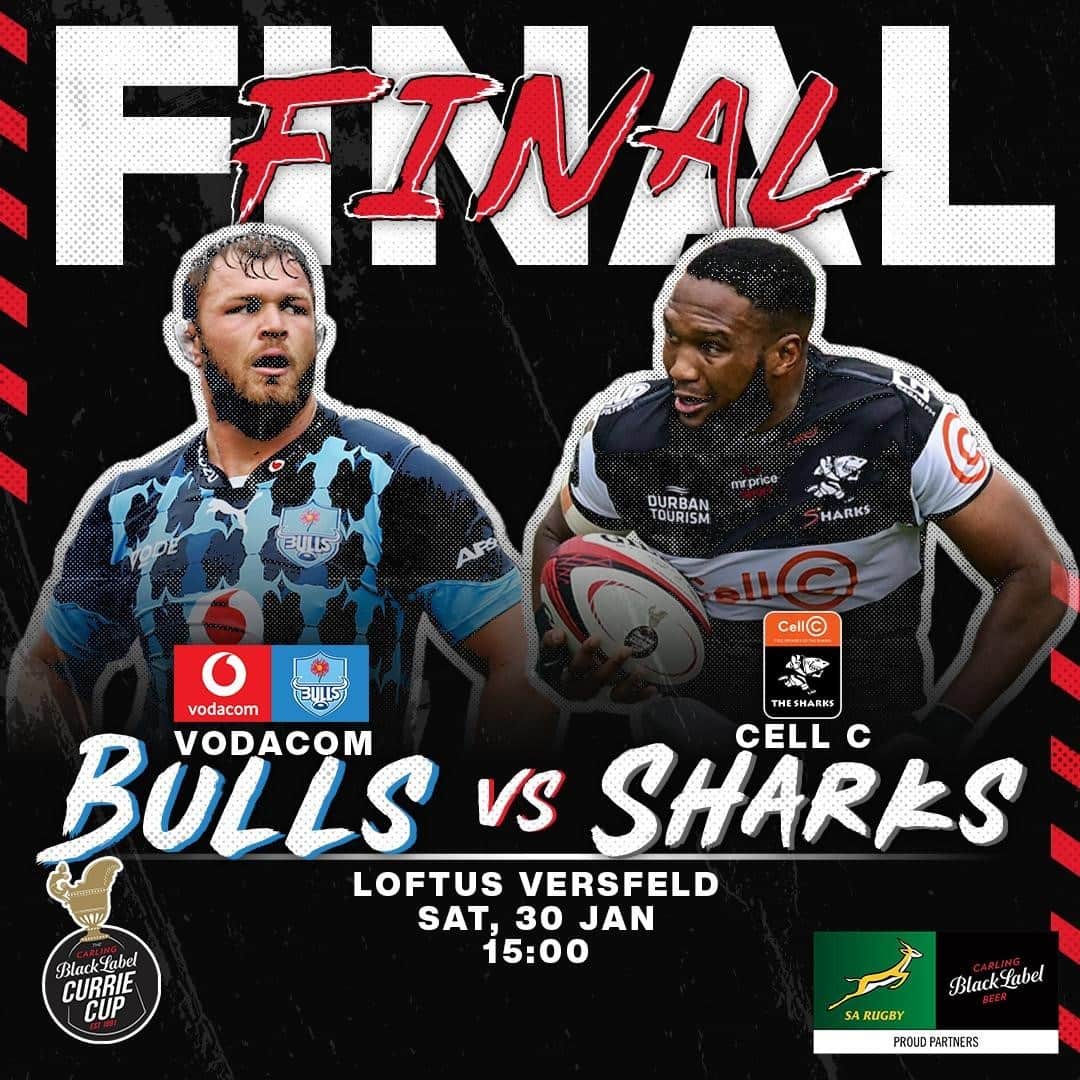 ラグビー南アフリカ代表さんのインスタグラム写真 - (ラグビー南アフリカ代表Instagram)「The Vodacom Bulls will host a resurgent Cell C Sharks outfit at Loftus Versfeld in the #CarlingCurrieCup final this Saturday! 🏆  Don’t miss the action as these two sides battle it out for the ultimate prize in South African rugby. 💪  #ReachForGold #TheChampionWithin @carlingblacklabel」1月29日 14時30分 - bokrugby