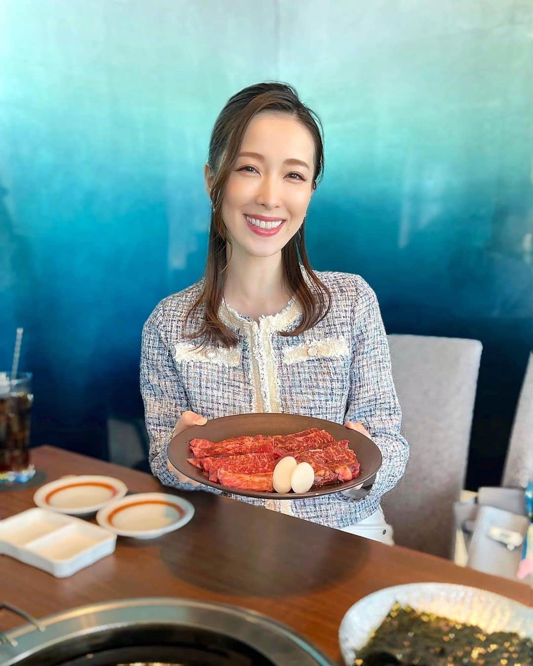 瀬戸早妃のインスタグラム：「焼肉ランチ…🥩 ニンニクもいっぱい食べて元気とスタミナ注入♫ ご馳走様でした❤️ . #焼肉 #焼肉ランチ #肉スタグラム」