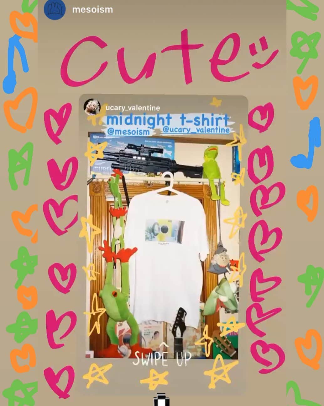 UCARY & THE VALENTINEのインスタグラム：「"midnight t-shirt" 受注生産の予約は2/2までです！ @mesoism 監督⭐️mv "midnight" 最後の場面をTシャツにさせてもらいました  プロフィールのリンクから飛べます✈️🔥」