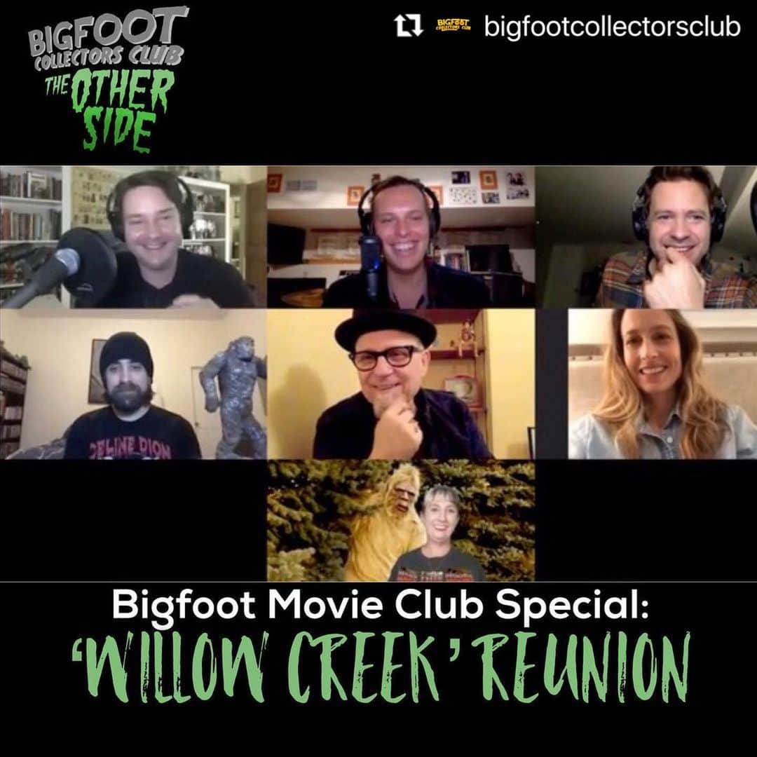 ブライス・ジョンソンのインスタグラム：「Now available on BCC: The Other Side: Bigfoot Movie Club Special: “Willow Creek” Reunion w/ @bobcatgoldthwait , @alexiegilmore , @therealtimmyred & @bigpeanut13 ! BCC gets the cast and crew of Willow Creek back together to reminisce and discuss the making of a Bigfoot horror classic. WATCH the Video or LISTEN to the audio by subscribing to BCC: The Other Side! Link in bio.  #Repost @bigfootcollectorsclub with @make_repost ・・・」