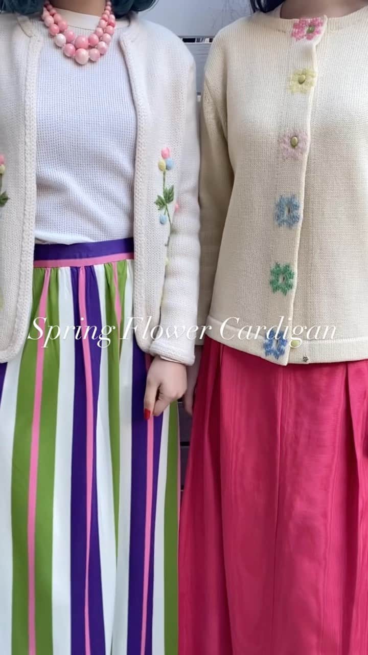 NUTTY Vintage&Collectibleのインスタグラム：「💐Spring flower cardigan 💐」