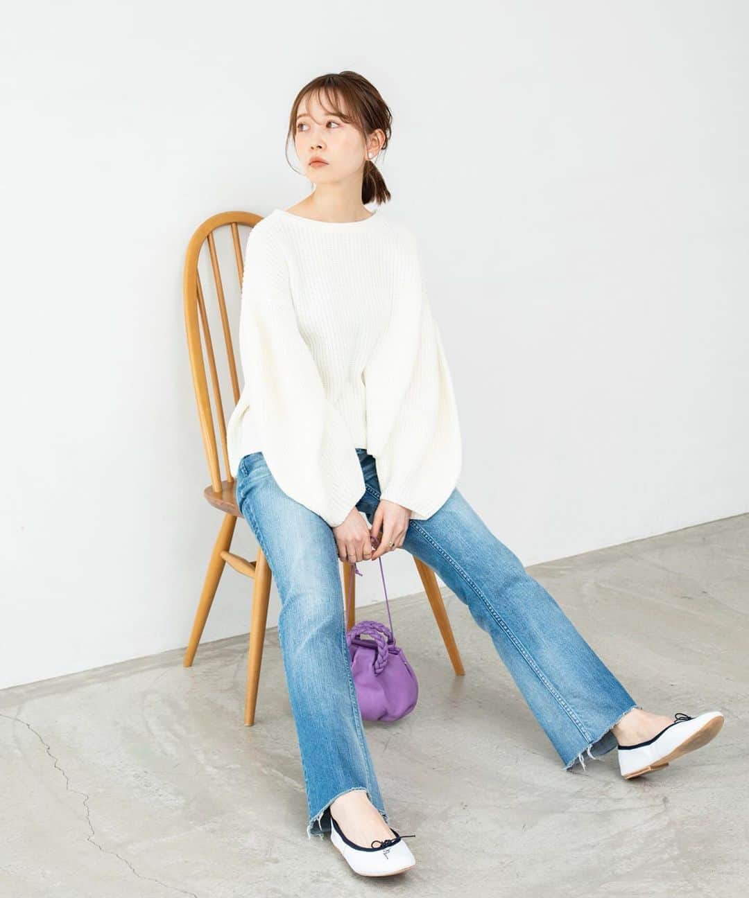 はれこのインスタグラム：「ずっと欲しかったYANUKのデニム🍎 やっと買いに行けました🥰♡ . サイズは撮影でも穿いていた25です🐣 . . #iena #イエナ #baycrews #ベイクルーズ #yanuk #yanukdenim #はれここれ買った」