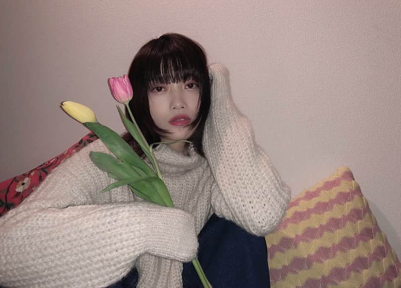 阿知波妃皇のインスタグラム：「🌷🌷🌷」