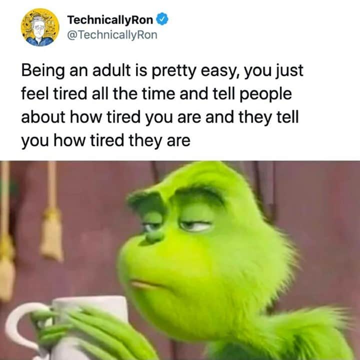 9GAGさんのインスタグラム写真 - (9GAGInstagram)「And then they turn it into a contest of who's the most tired.⠀ #adulting #tired #memes #9gag」1月30日 0時00分 - 9gag