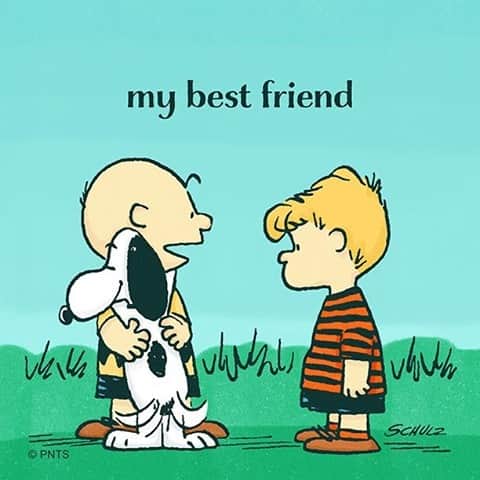 スヌーピーのインスタグラム：「Dogs make the very best best friends.」