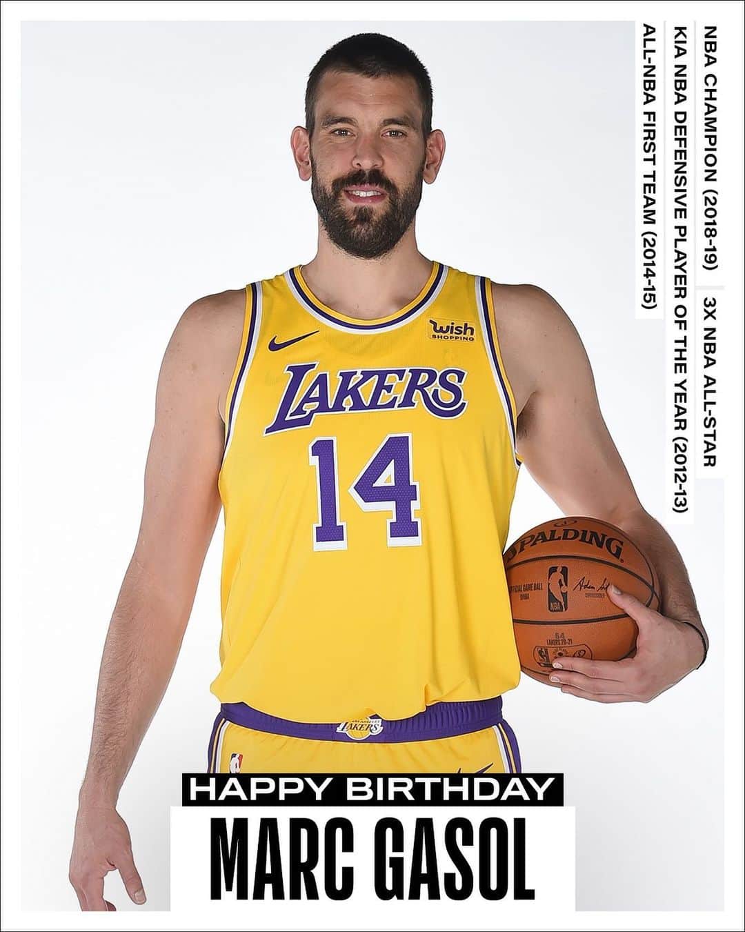 NBAさんのインスタグラム写真 - (NBAInstagram)「Join us in wishing @marcgasol of the @lakers a HAPPY 36th BIRTHDAY! #NBABDAY」1月30日 0時34分 - nba