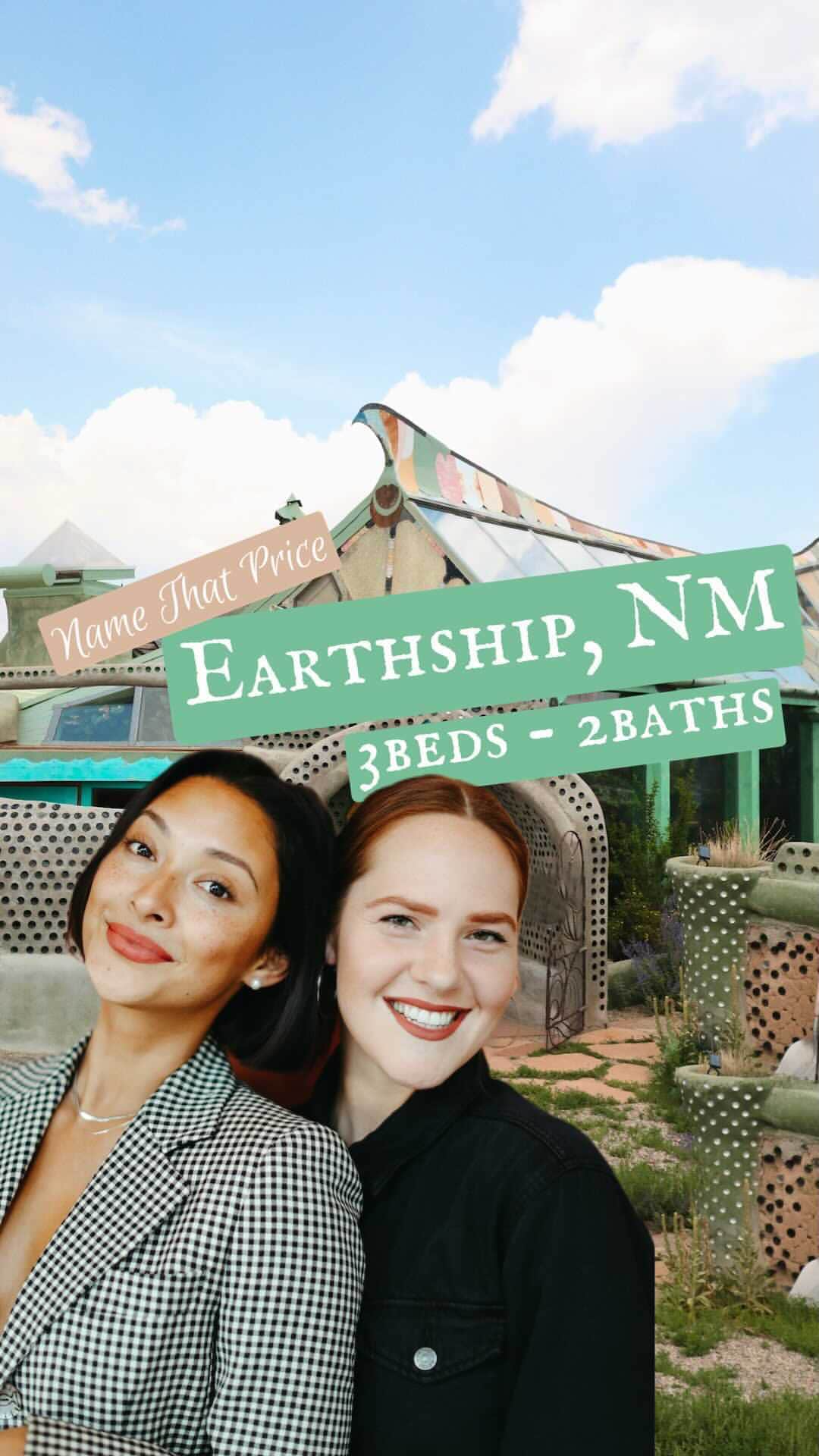 のインスタグラム：「Trypophobia Warning ⚠️ Today we’re bringing you along to the most fantastical home yet. The Phoenix Earthship is a fully sustainable piece of livable art. All 5,300 sqft of this 3 bedroom 2 bath home will leave you feeling like you’re not in Kansas anymore, Toto. It even has its own jungle greenhouse!!!!   #namethatprice #earthshipbiotecture #earthship #sustainableliving #sustainability #greenhouse #hometour #realestate」