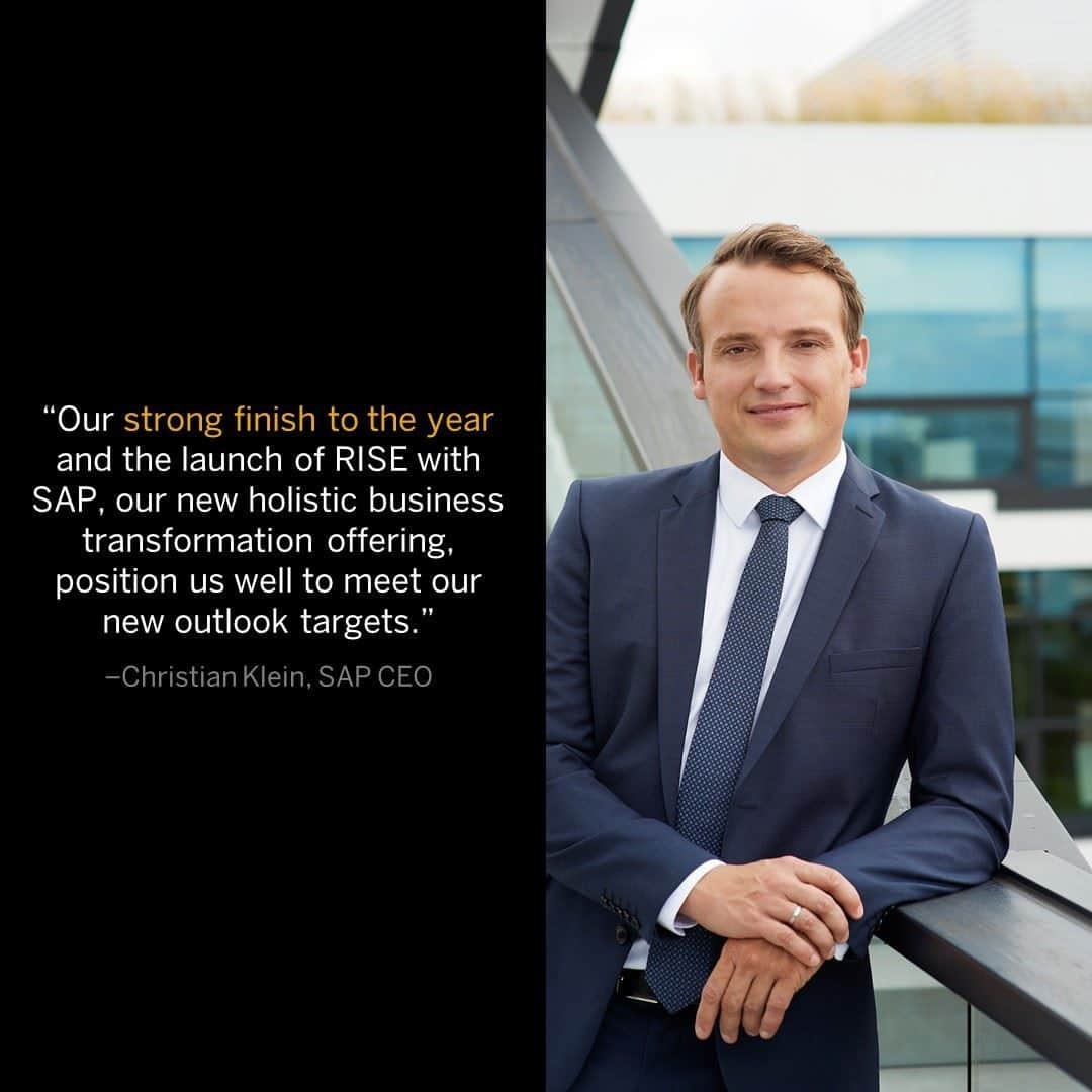 SAPのインスタグラム：「SAP 4Q Earnings Highlights: Topline exceeds full year outlook. Operating profit and free cash flow up strongly. Read more. http://sap.to/6170HjeWG」