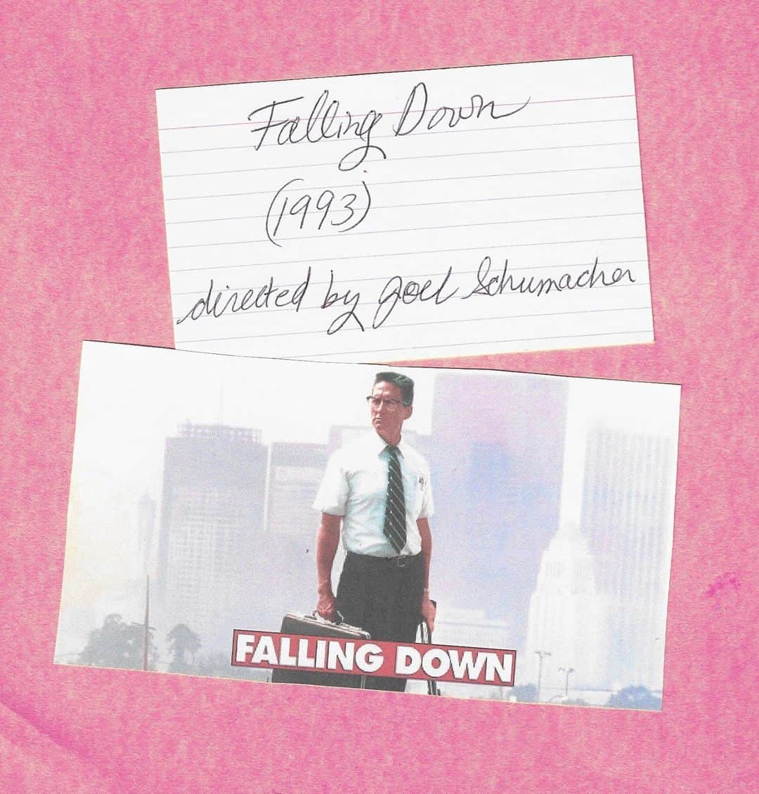 アレックス・プラガーのインスタグラム：「#APMovieClub JANUARY 29th /// Falling Down (1993) directed by Joel Schumacher. Available to rent on @amazonprimevideo」