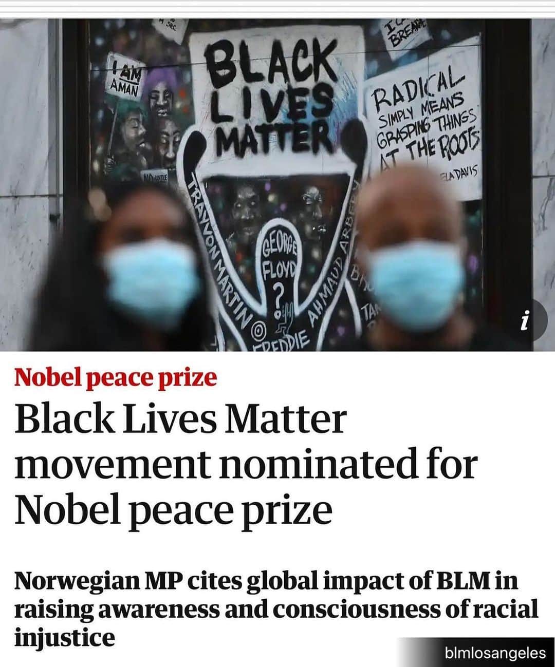 アイシャ・タイラーのインスタグラム：「BLM is a movement, not a moment. Equality is a human right, and human beings around the globe recognize that “until we are all free, we are none of us free.”  Black Lives Matter. ✊🏽✊🏾✊🏿  •••  Thank you to all in our #BelovedCommunity  who #DoTheWork.  Thank you Creator & Ancestors for Divine guidance. May our work be an offering to our the Spirits of those on whose behalf we struggle. #BlackLivesMatter  was nominated for a Nobel Peace Prize.」