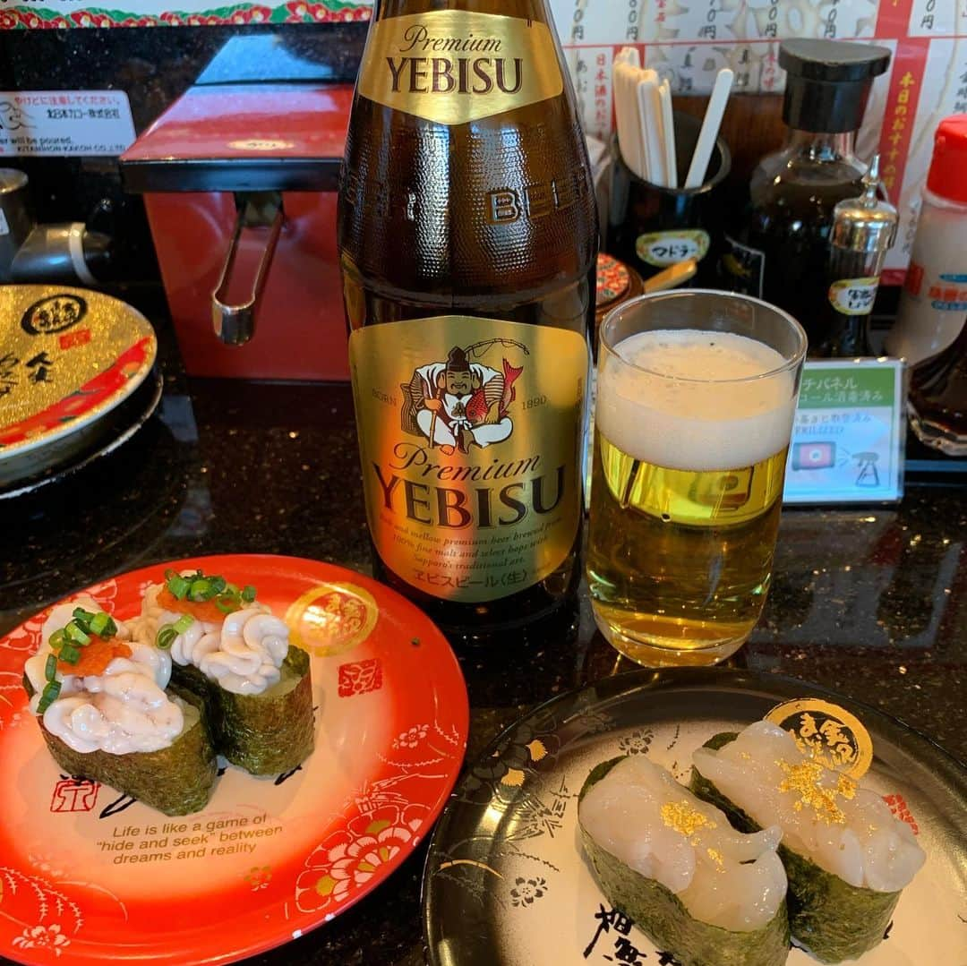 くろさんのインスタグラム写真 - (くろInstagram)「金沢まいもん寿司🍣🍺 #sushi #すし #スシ #鮨 #寿司 #金沢まいもん寿司 #金沢まいもん寿司上野  #昼からビール #昼ビール #昼ビ #ランチビール #ランチビア」1月30日 13時05分 - m6bmw