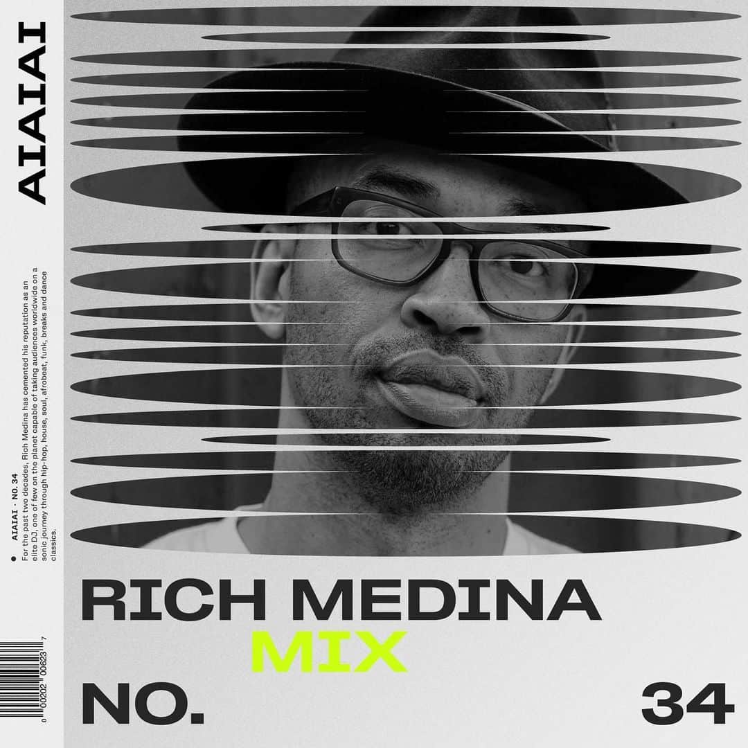 AIAIAIのインスタグラム：「It’s Friday! For the past two decades, Rich Medina has cemented his reputation as an elite DJ, one of few on the planet capable of taking audiences worldwide on a sonic journey through hip-hop, house, soul, afrobeat, funk, breaks and dance classics. - Listen on SoundCloud」
