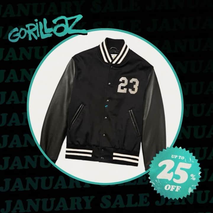 Gorillazのインスタグラム：「⚠️ JANAURY SALE NOW ON! ⚠️ Up to 25% off G Foot & Gorillaz range 🛍 👉 gorill.az/sale You've got til Monday 1st Feb ⌛️」