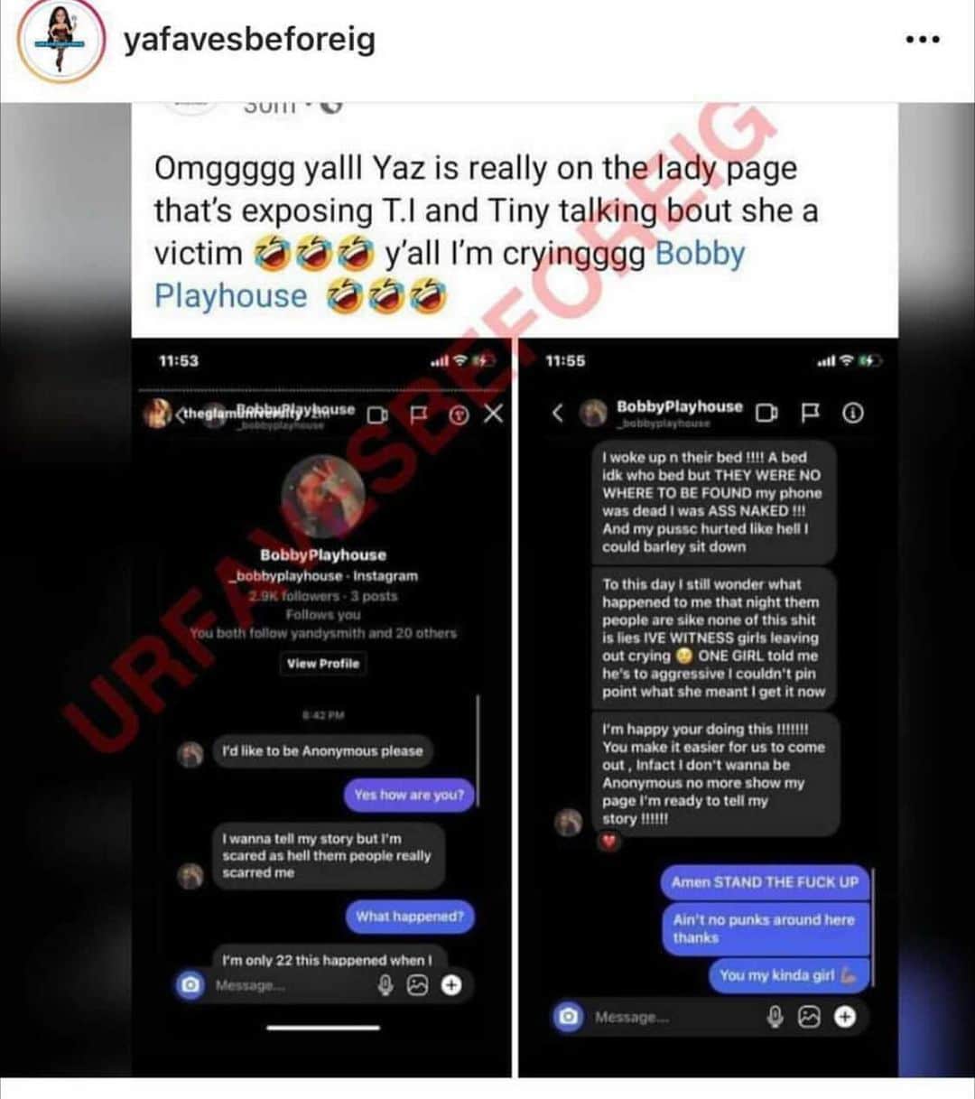 T.I.のインスタグラム：「Another fake victim @_bobbyplayhouse」