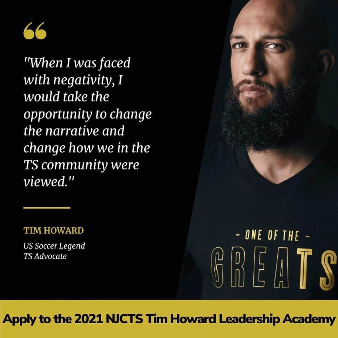 ティム・ハワードのインスタグラム：「Learn to become a leader in the TS community and to be your own best advocate. These are just two of the skills you’ll take away from the NJCTS Tim Howard Leadership Academy this summer. Applications are available and will be accepted through Spring when interviews will begin. Go to @njcts to learn more details.」