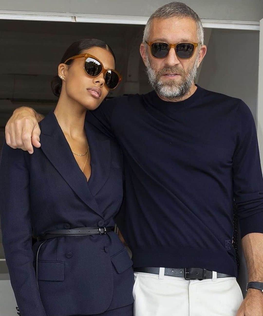 Style Fashion Luxuryのインスタグラム：「Vincent Cassel and Tina Kunakey ❤️  Tag someone!」