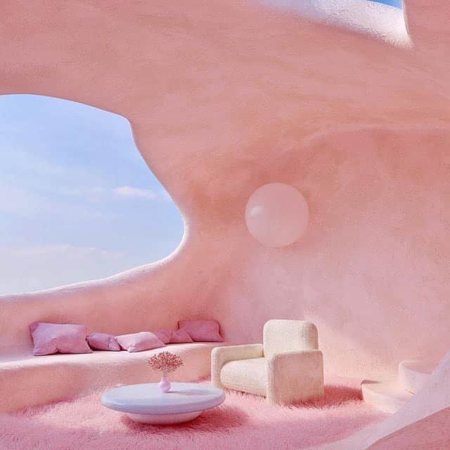 ジョジー・マランのインスタグラム：「A pretty pink pad to apply the perfect pink body butter 💕」