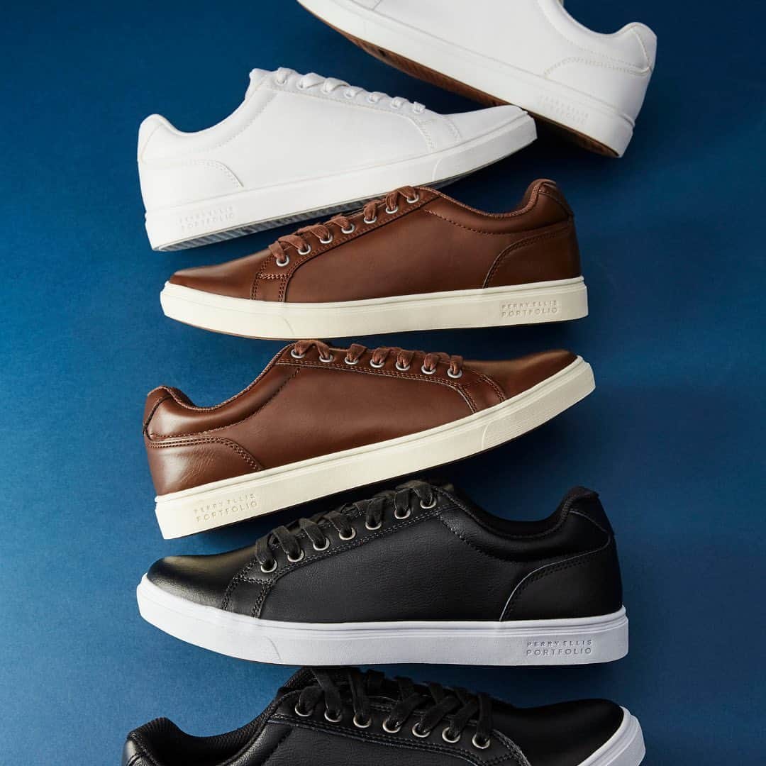 ペリーエリスのインスタグラム：「Say hello to our best selling Vincent Sneaker. Sleek, simple, and top-tier comfort. #LifeReadySince1976」