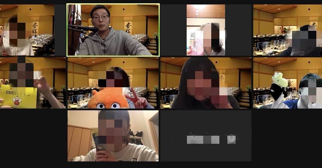 のインスタグラム：「三浦のオンラインサロンで月一やってるオンライン飲み会でした🍺 次はこういうことをやるよという報告とか、「万屋みうら」で次に何を作って販売するかの相談とか、未来に向けての話がたくさんできました 今年も元気出していきましょう！ ありがとうございました！ また来月！ muevo-com.jp/campaigns/15」