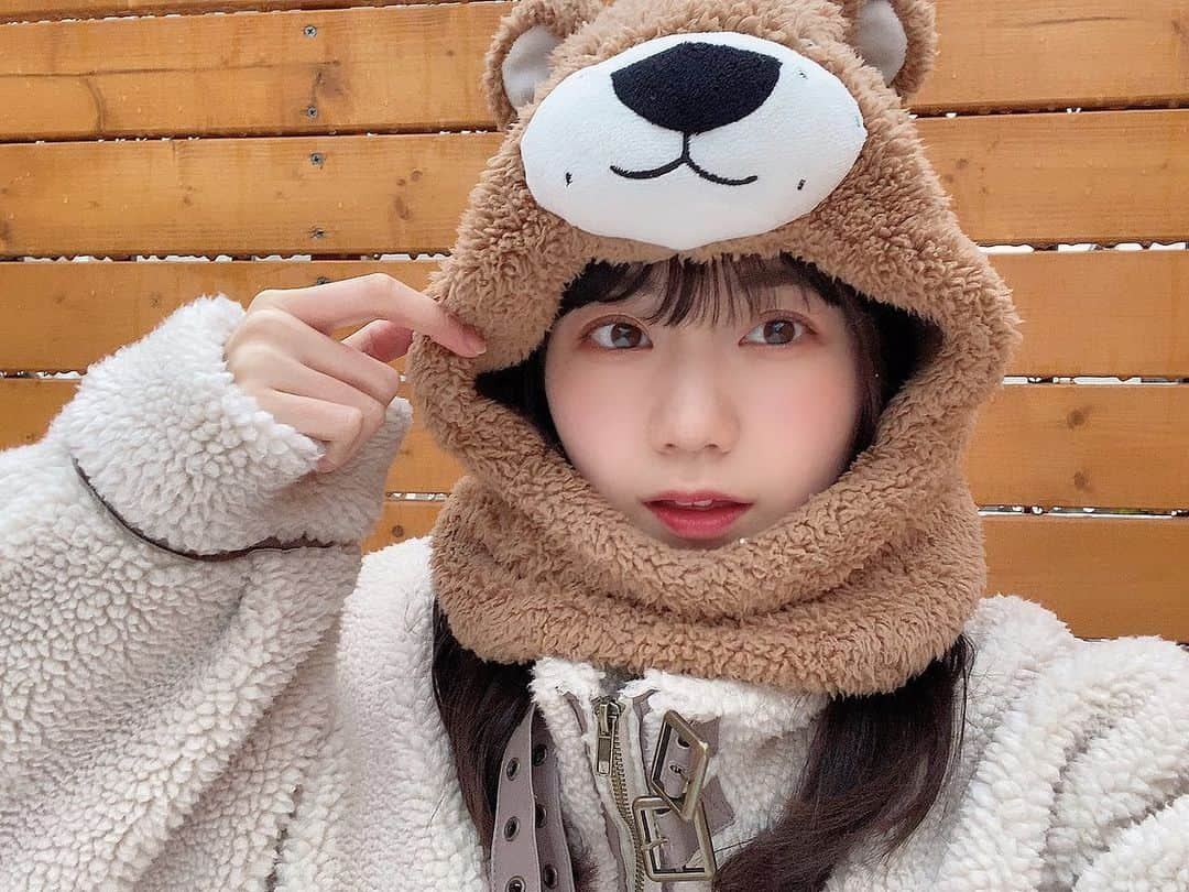 藤崎未夢さんのインスタグラム写真 - (藤崎未夢Instagram)「♡ 今日発売の生写真のくまちゃんです🧸」1月30日 21時54分 - miyu_miyu_ngt48