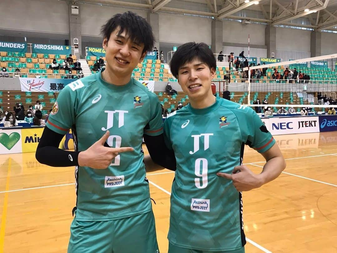 小野寺太志さんのインスタグラム写真 - (小野寺太志Instagram)「… vs Blazers 3-1 WIN !!! 新井君が大活躍でした👏  #0130 #9勝目 #JTサンダーズ広島」1月30日 17時26分 - taishi.o