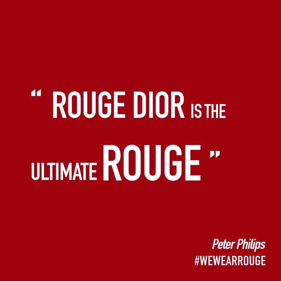 Dior Makeupのインスタグラム：「"Rouge Dior is the ultimate rouge," says @peterphilipsmakeup, Creative & Image Director of Dior Makeup. • #diormakeup #rougedior #wewearrouge」