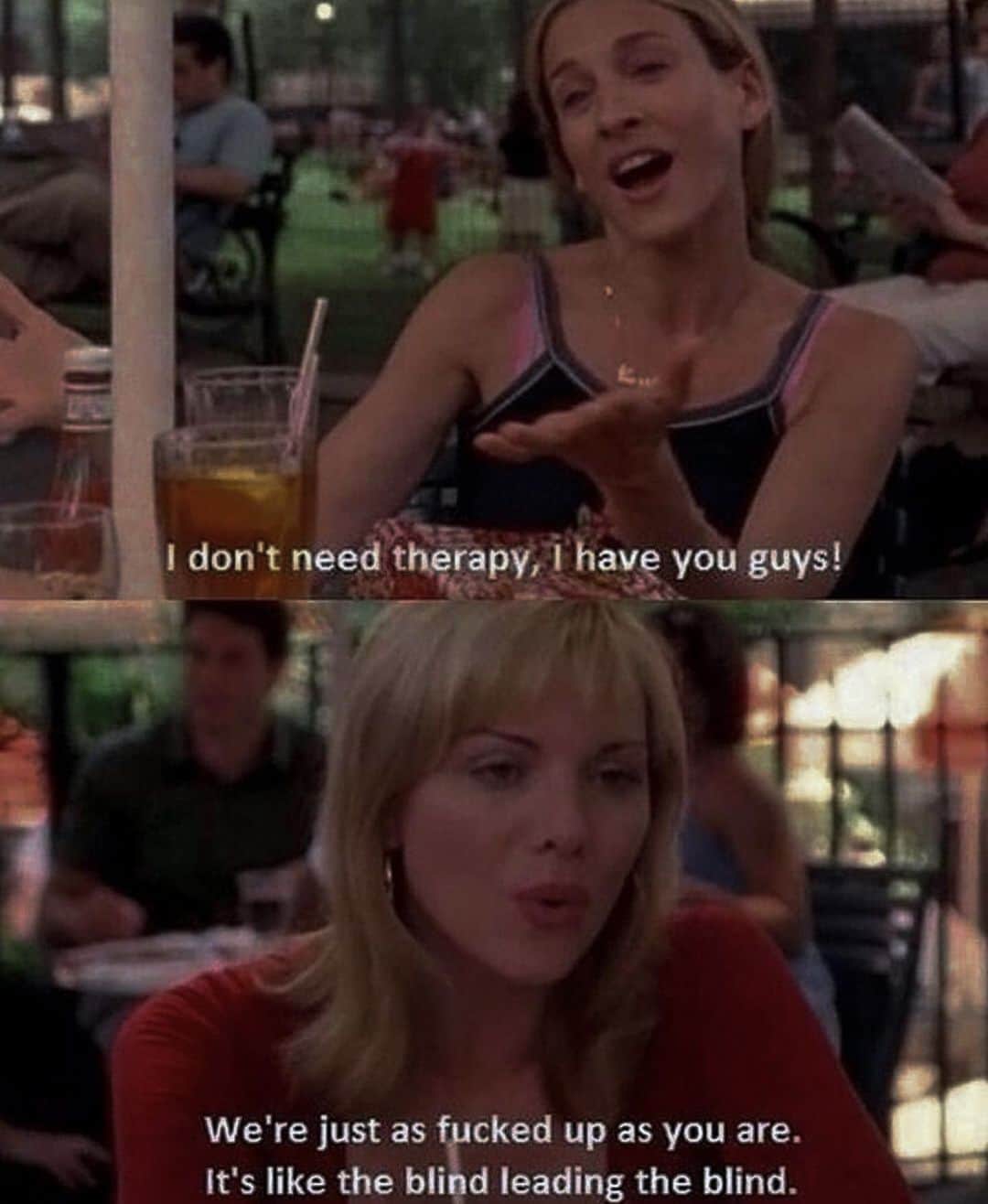 ルー・ティーズデールのインスタグラム：「Therapy/girls whatsapp. Same thing.」