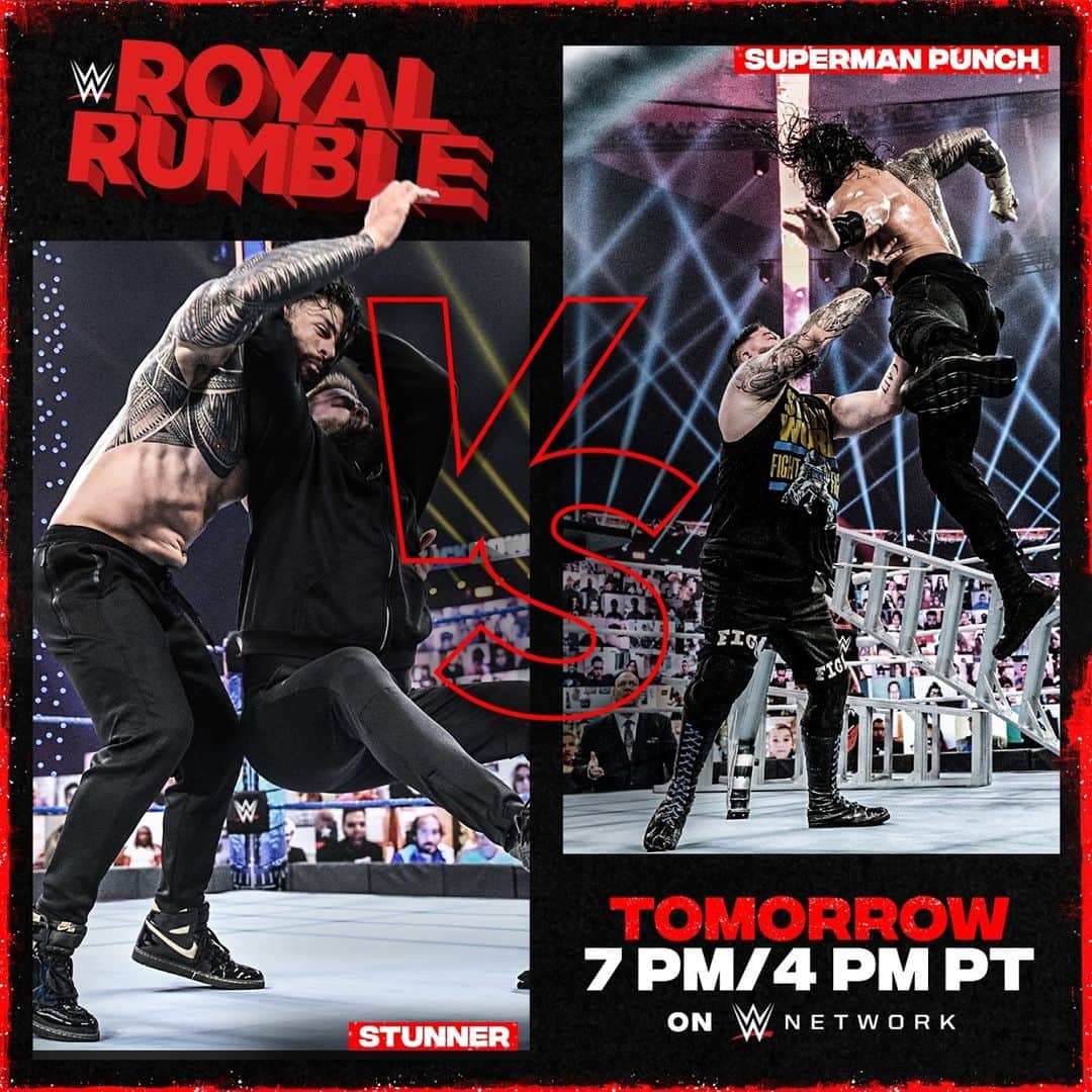 WWEさんのインスタグラム写真 - (WWEInstagram)「Which move will prove more effective tomorrow night at #RoyalRumble? @paulheyman @romanreigns」1月31日 7時00分 - wwe