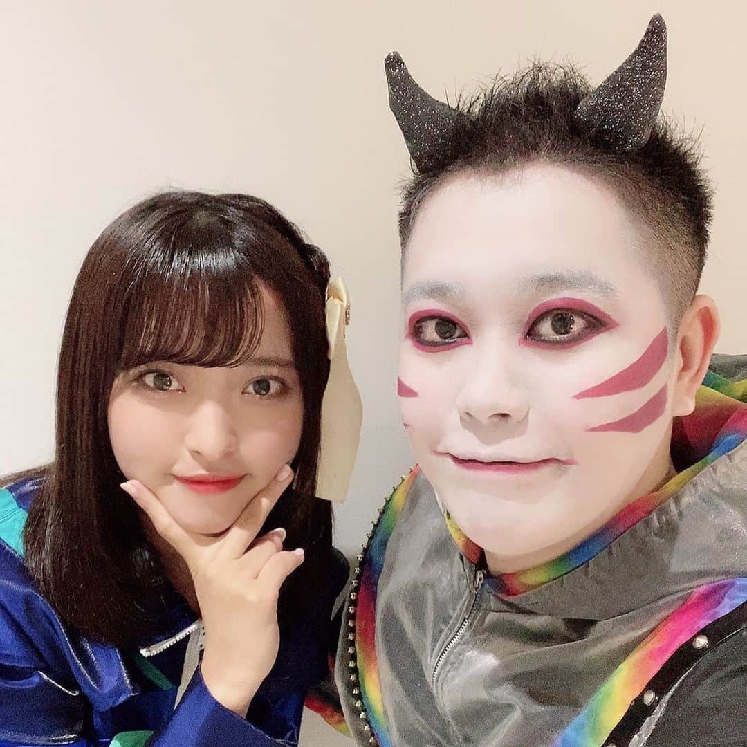 たっしーのインスタグラム：「半年振りのたしみい💚🌈 ネコプラさんとの２マンありがと〜(^^) ＊ #モノクローン #虹色担当 #たっしー #アイドル #たしみい」