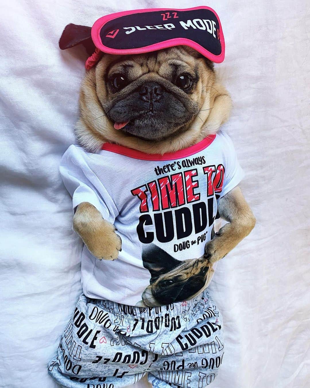 itsdougthepugさんのインスタグラム写真 - (itsdougthepugInstagram)「“Time to cuddle” -Doug • Exciting news! I now have youth pajamas available on @walmart .com !! Link in my bio 💓」1月30日 23時56分 - itsdougthepug