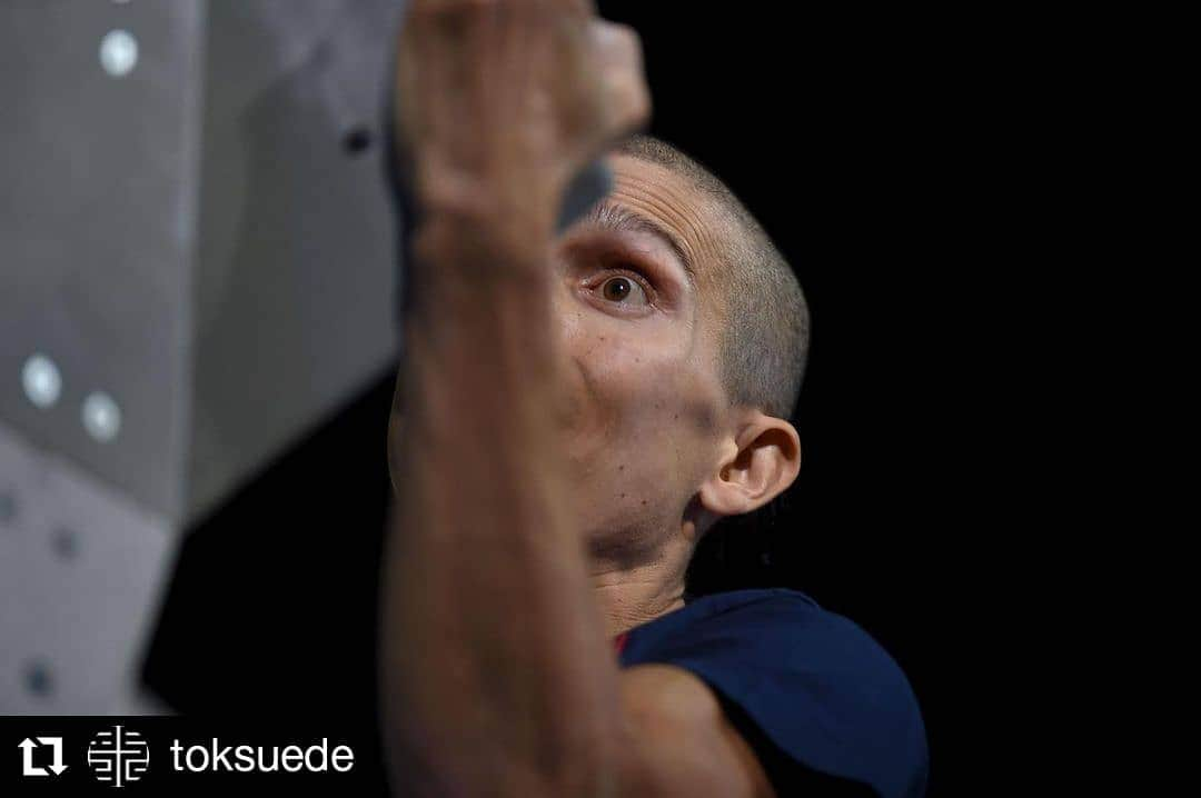 ルスタン・ゲルマノフのインスタグラム：「Focus  #Repost @toksuede • • • • • • Good Wednesday everyone. @adidasrockstars 2016. @gelmanovrustam and his hairstyle cannot be understated. 😉 📷 @toksuede #ryuvoelkel #bouldering #klettern #escalade #ボルダリング #adidasrockstars」