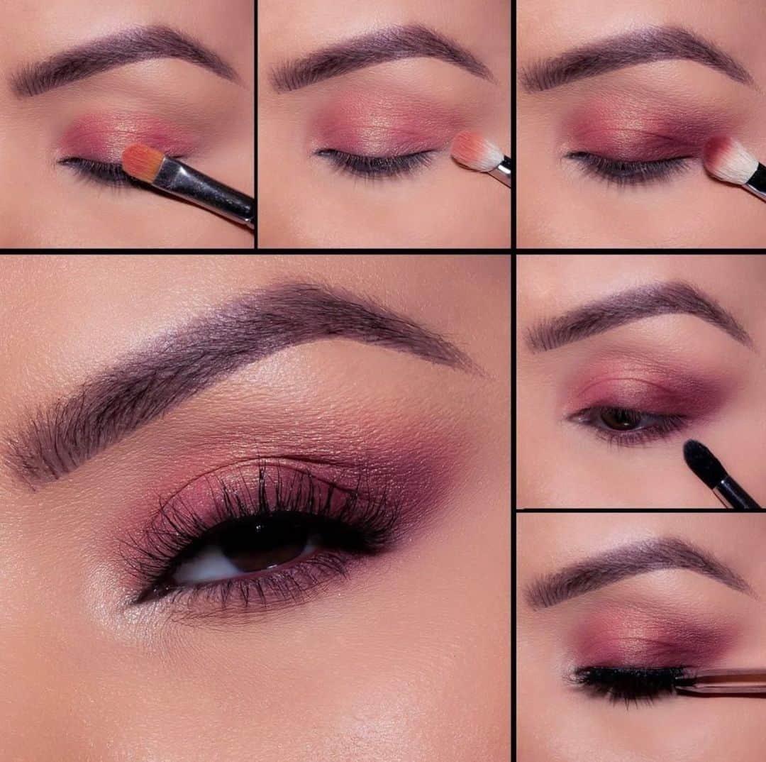 Motives Cosmeticsのインスタグラム：「Turning up the heat with the @Thalia X Motives VIVA Palette as we approach the month of love. 🖤 Tutorial below. ✨ #motivescosmetics #ThaliaXMotives    🖤 Taking “Heat” apply to the entire eyelid 🖤 Using a fluffy brush with a bit more “Heat” shadow blend into the crease  🖤 Using a fluffy brush blend “Rhythm” onto the outer corner of the eye and sweeping it onto the lash line 🖤 Blend “Rhythm” onto the lower lash line 🖤 Highlight the inner corner of the eye with the highlight shade in the palette and @linazunigamakeup lashes in “Chelsea”」