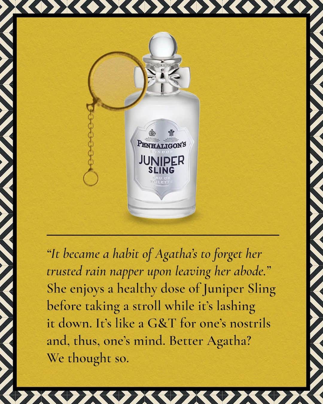 ペンハリガンさんのインスタグラム写真 - (ペンハリガンInstagram)「Let us not forget the joy of words at a time when we need words most to spread a little joy. And, as luck would have it, this installment of Penhaligon’s Word of the Week is quite the necessity when the clouds paste the sky in white and the rain pours in sheets. So, before sallying out of your abode for your daily stroll, be sure to arm yourself with your trusted Rain Napper. Because the only precipitation that should wet one’s skin is a splendid splash of Penhaligon’s.」1月31日 1時43分 - penhaligons