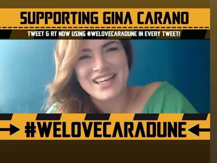 ジーナ・カラーノのインスタグラム：「I see and feel the love today.. this #welovecaradune movement makes me a bit emotional actually.. to the precious people involved in doing this.. you picked me up when I was down. You’ve blessed my heart more than you could ever imagine...  it also kind of feels like #CaraDune is having a birthday.. I guess she’s an Aquarius 🤣🤣 I’m going to pop some champagne, I mean #spotchka and celebrate for her. 😂😂😂 I love you so much. Thank you, thank you thank you for the love your showing.. ❤️ art work and organized by this powerhouse.  @roarashley supported and shared by so many more.. 🙏 my heart is full. ❤️」